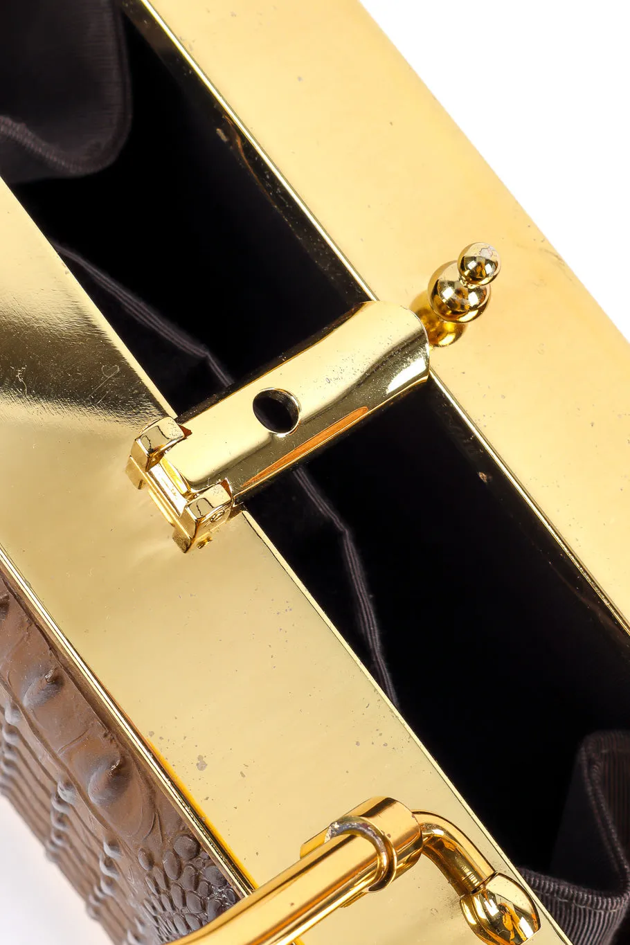 Gold Frame Embossed Box Bag