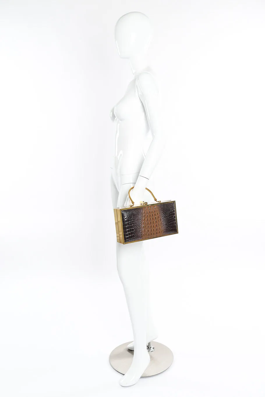 Gold Frame Embossed Box Bag