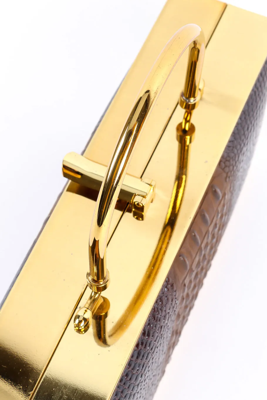 Gold Frame Embossed Box Bag