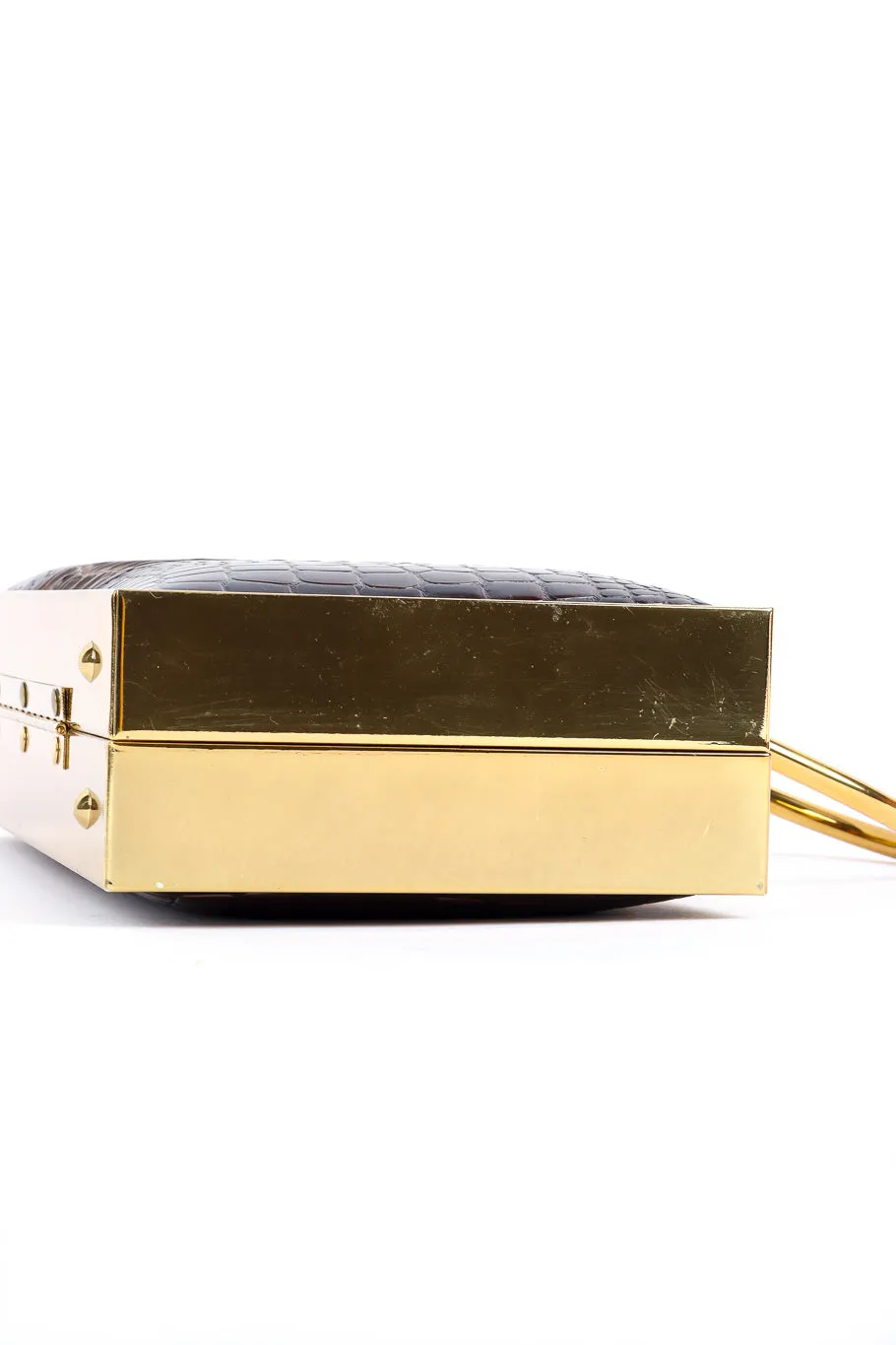 Gold Frame Embossed Box Bag