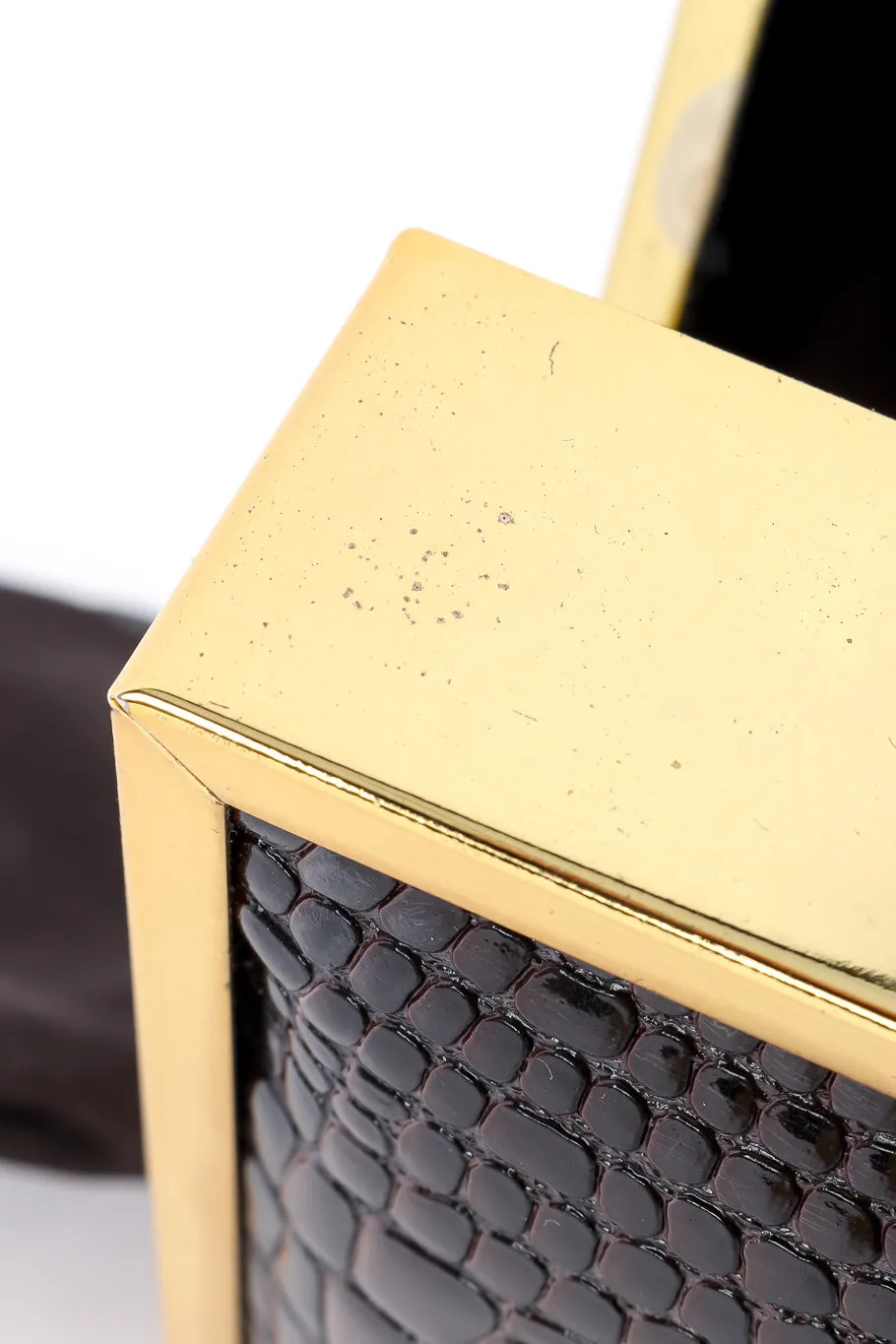 Gold Frame Embossed Box Bag