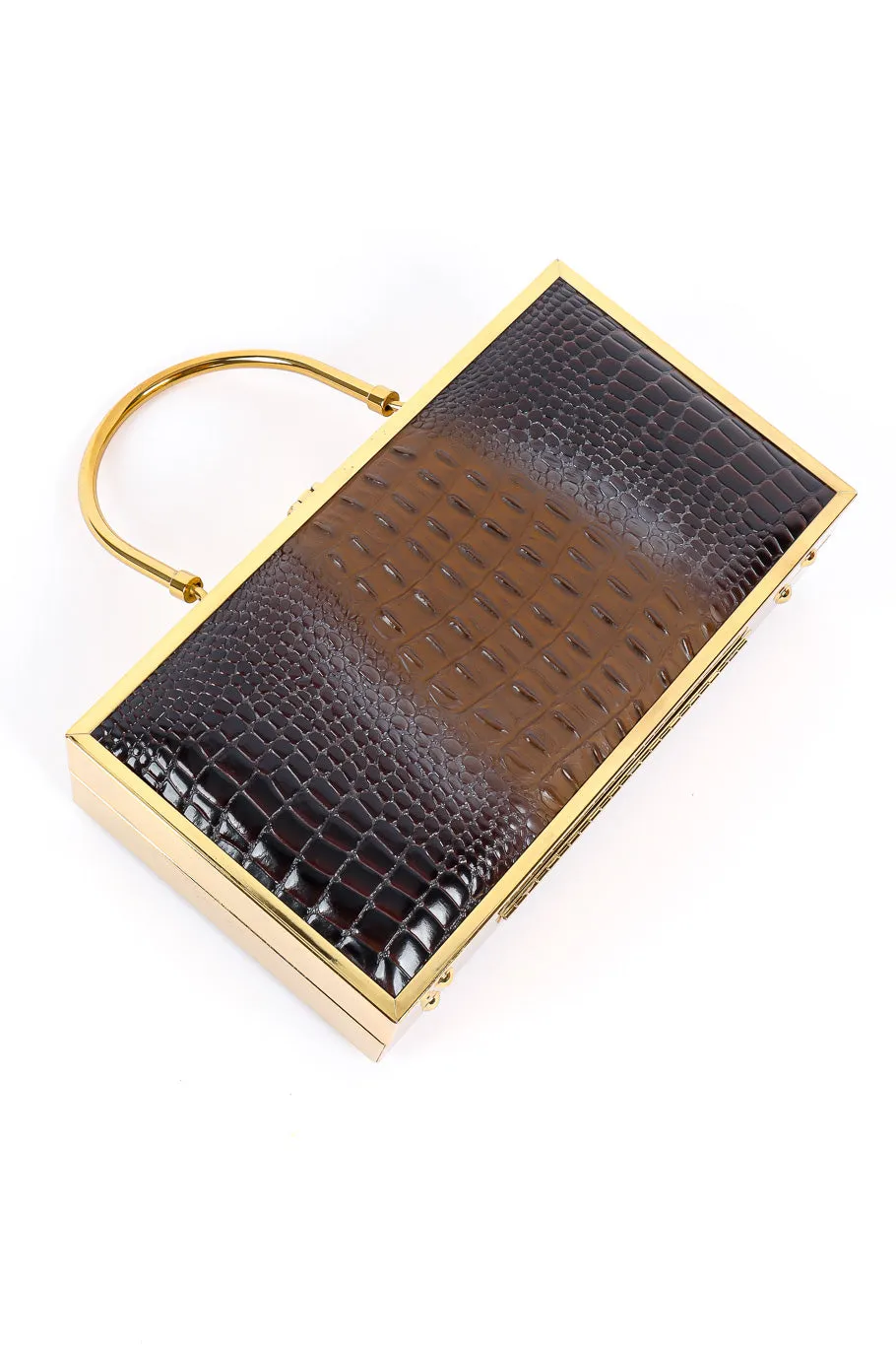 Gold Frame Embossed Box Bag