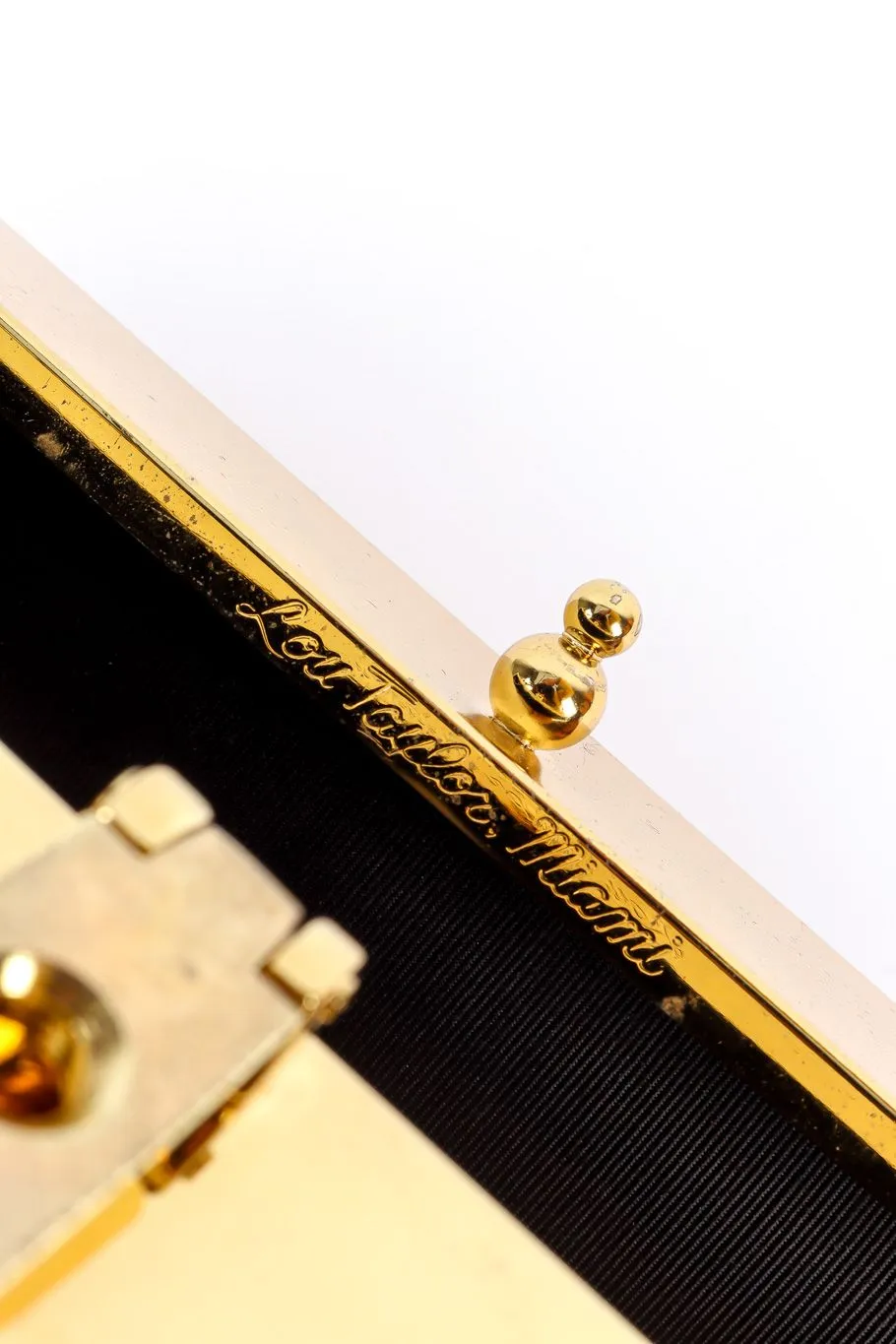 Gold Frame Embossed Box Bag