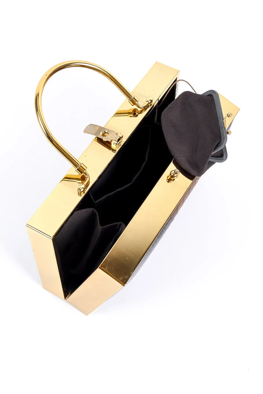 Gold Frame Embossed Box Bag