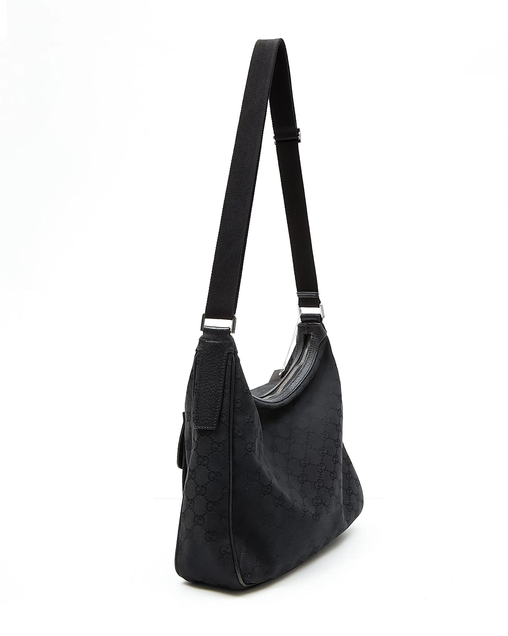 Gucci Black GG Canvas Crossbody Bag