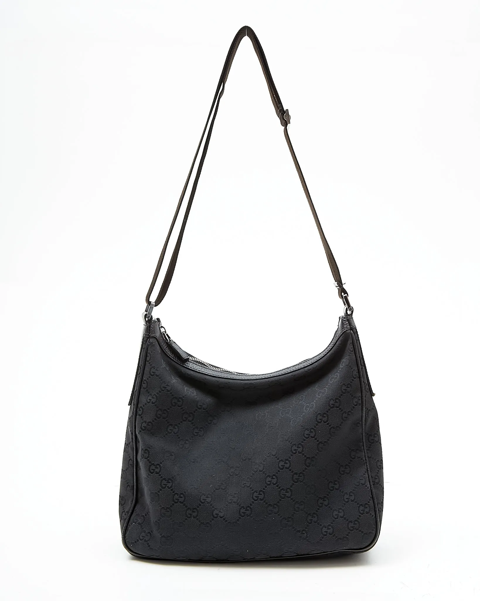 Gucci Black GG Canvas Crossbody Bag