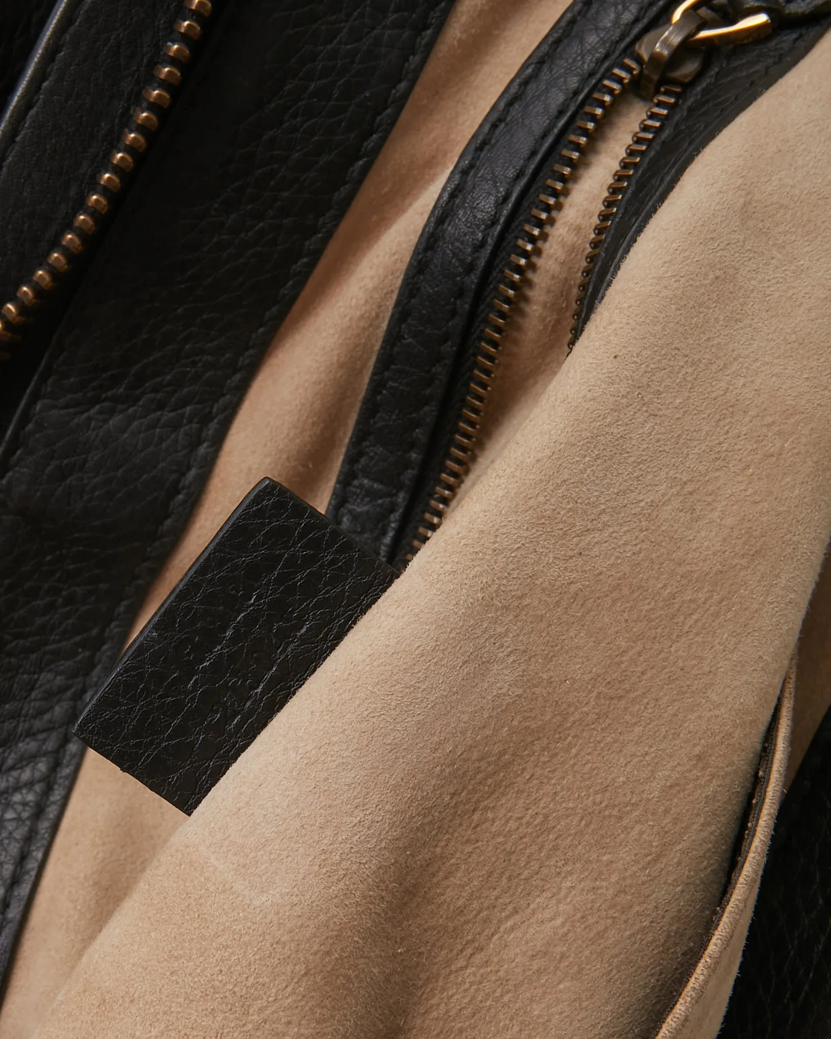 Gucci Black Pebbled Leather 1973 Logo Tote Bag