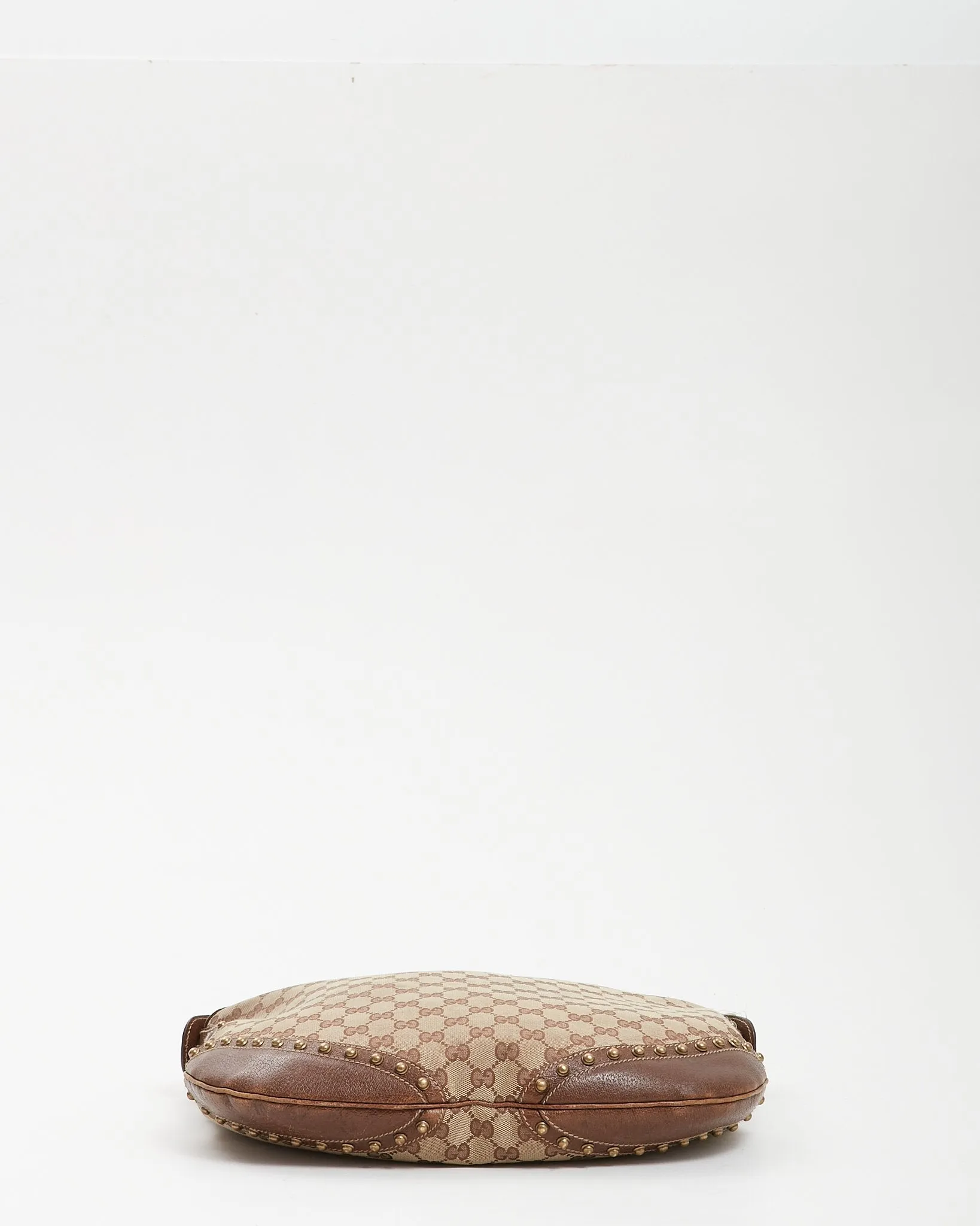 Gucci Brown GG Canvas Crossbody Web Guitar Strap Bag