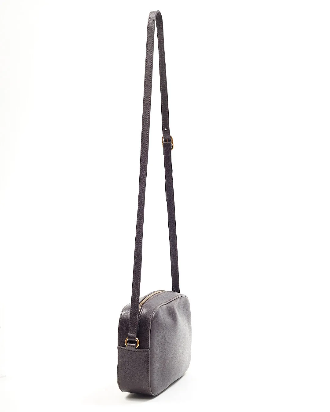 Gucci Brown Leather Web Bee Camera Bag
