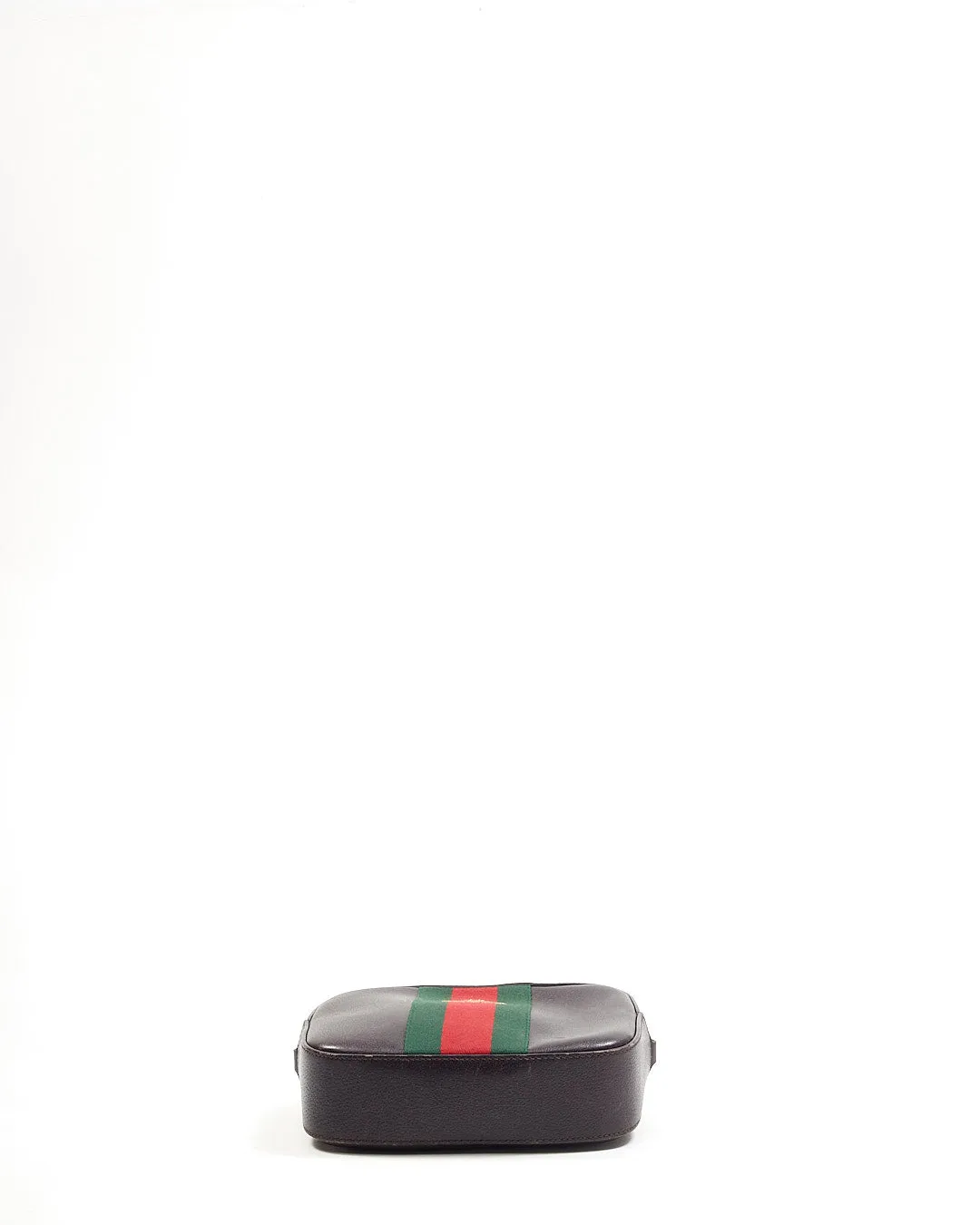 Gucci Brown Leather Web Bee Camera Bag