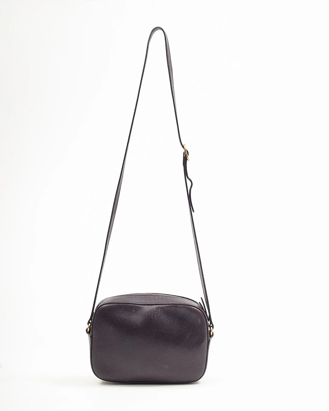 Gucci Brown Leather Web Bee Camera Bag