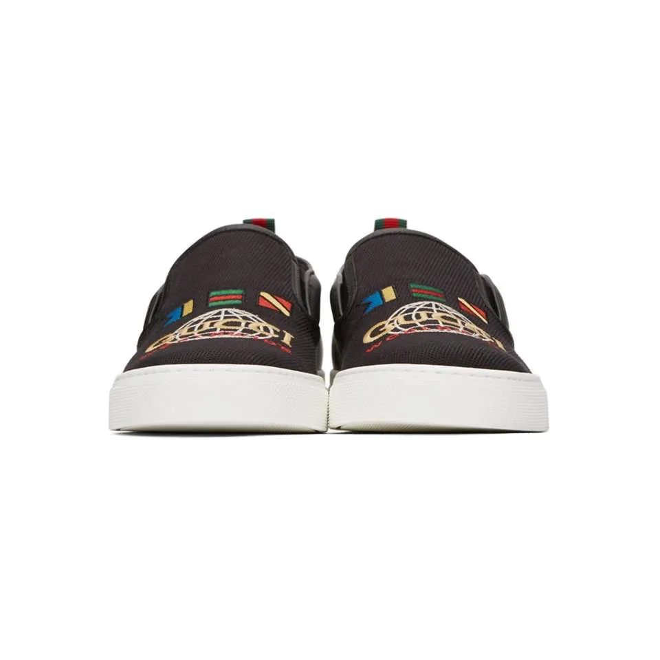Gucci Dublin Worldwide Slip on Sneakers in Black