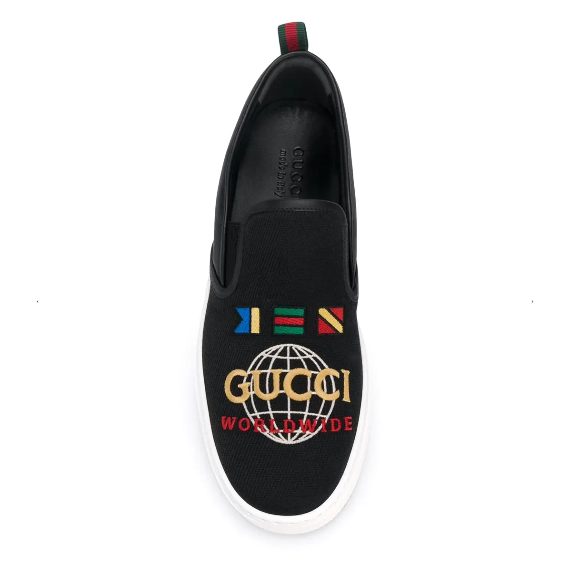 Gucci Dublin Worldwide Slip on Sneakers in Black