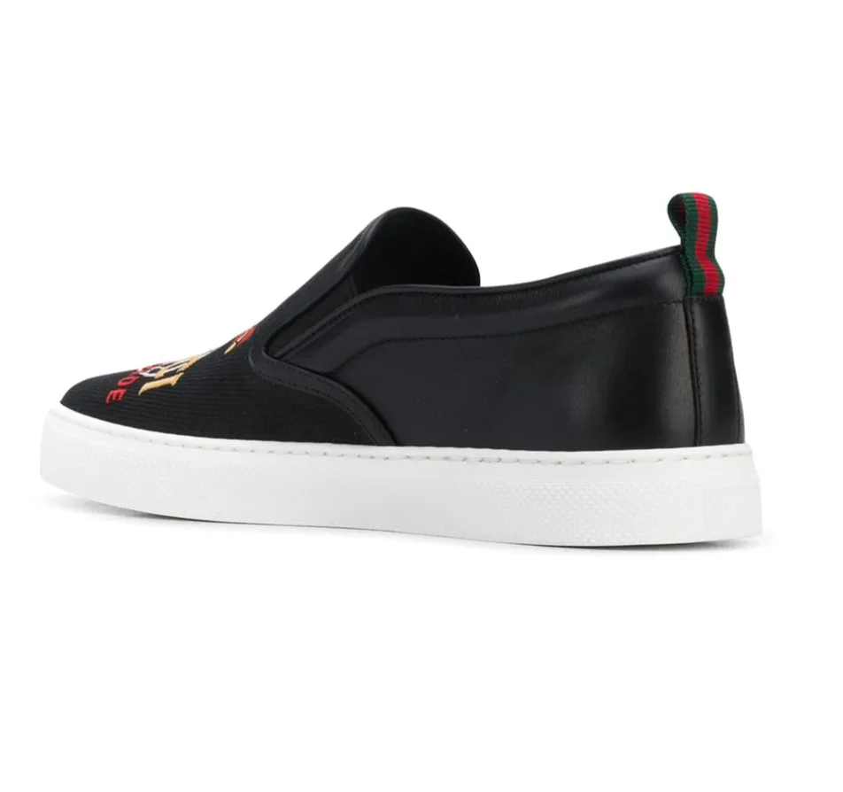 Gucci Dublin Worldwide Slip on Sneakers in Black