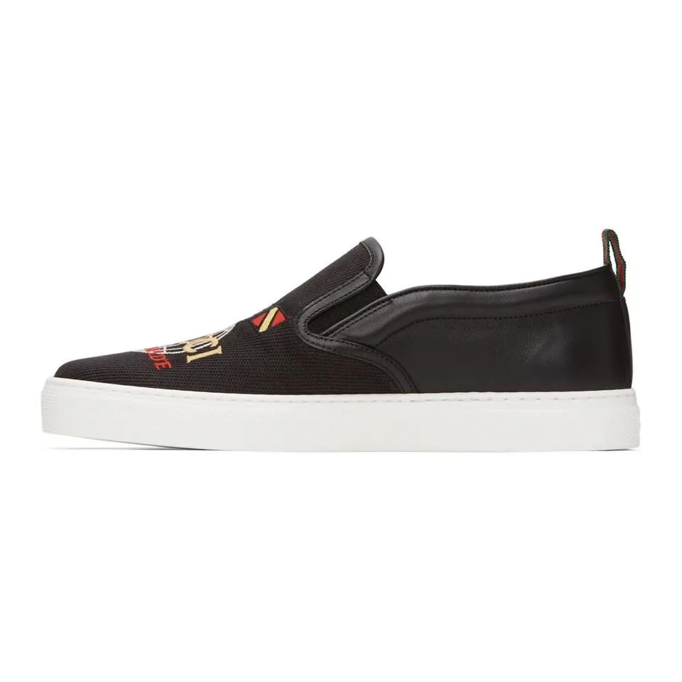 Gucci Dublin Worldwide Slip on Sneakers in Black