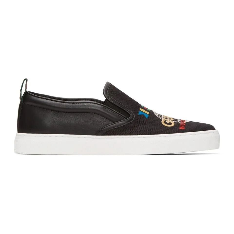 Gucci Dublin Worldwide Slip on Sneakers in Black