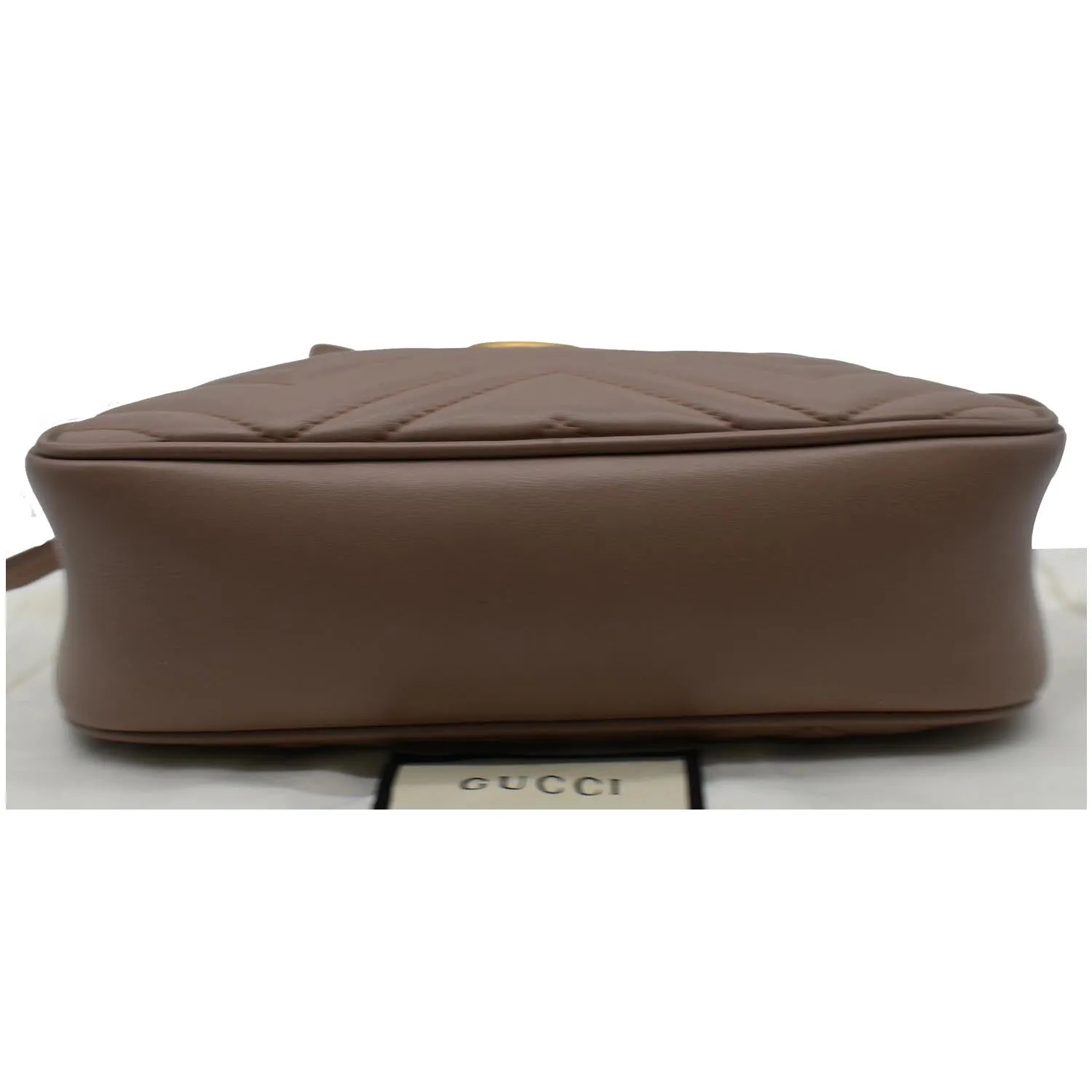 GUCCI GG Marmont Small Matelasse Leather Crossbody Bag Taupe 447632