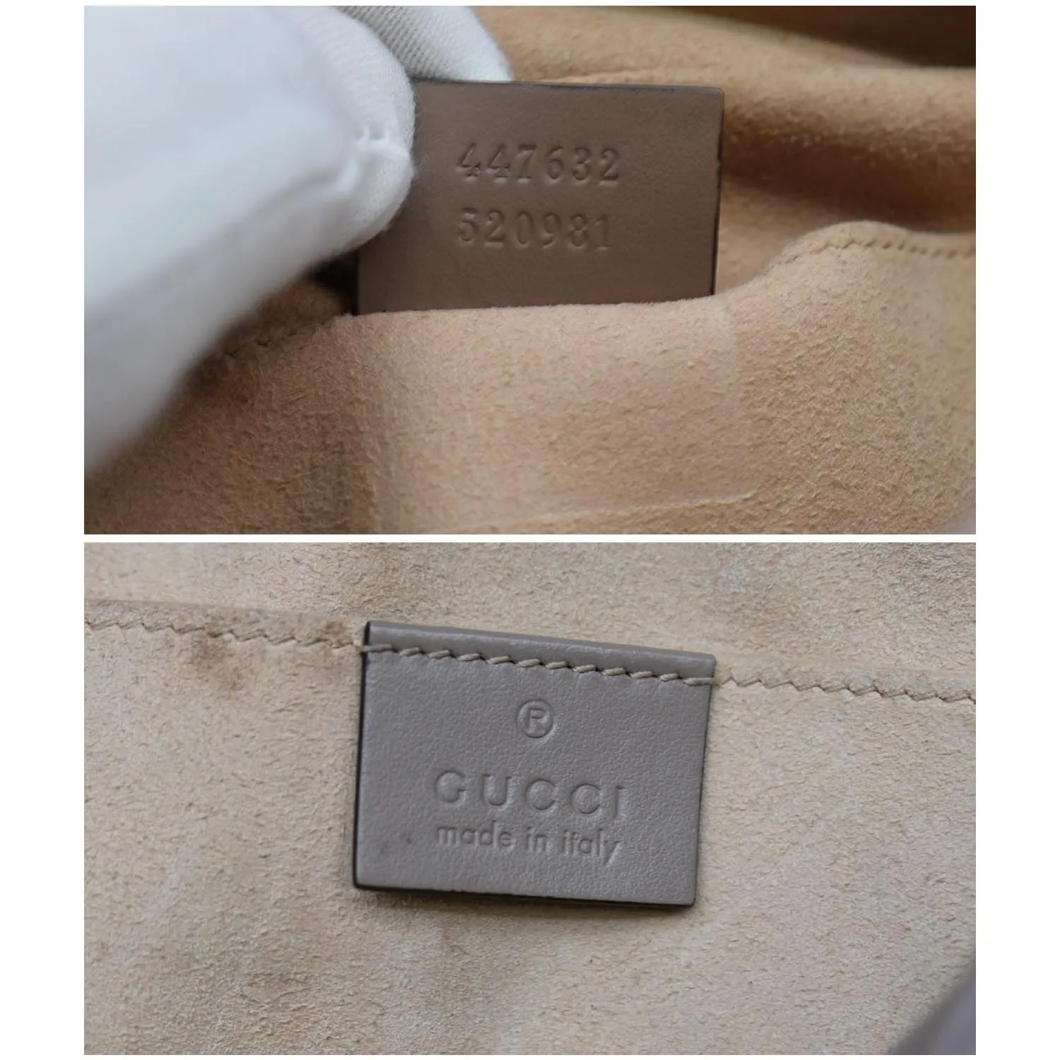 GUCCI GG Marmont Small Matelasse Leather Crossbody Bag Taupe 447632