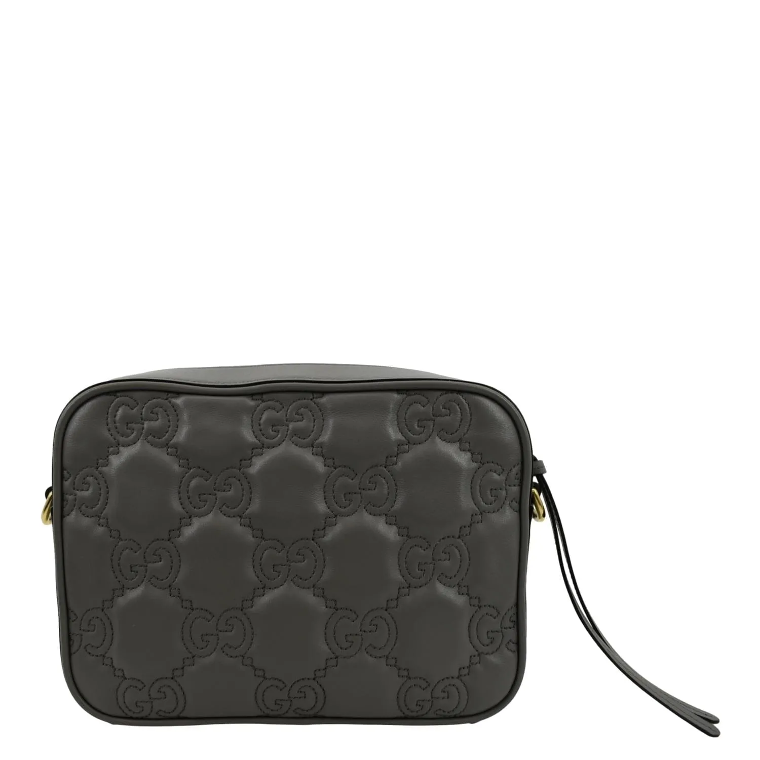 GUCCI GG Matelasse Small Leather Crossbody Bag Dusty Grey 702234