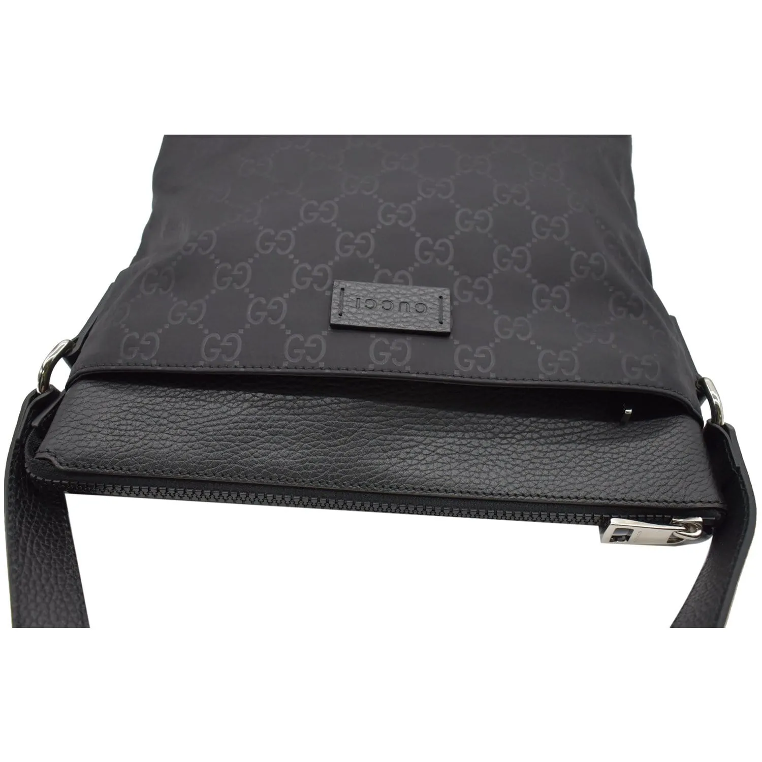 GUCCI GG Monogram Nylon Small Messenger Bag Black 510342