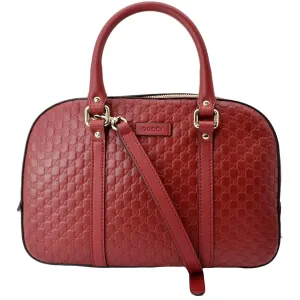 GUCCI Microguccissima Small Leather Crossbody Bag Red 510286