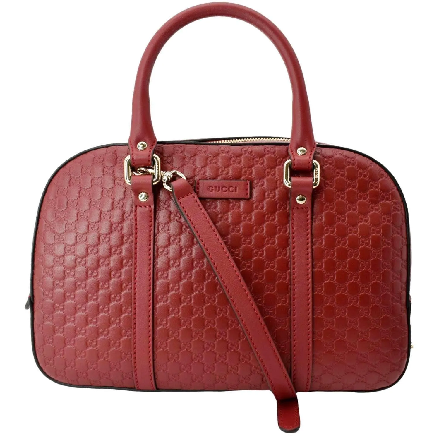 GUCCI Microguccissima Small Leather Crossbody Bag Red 510286
