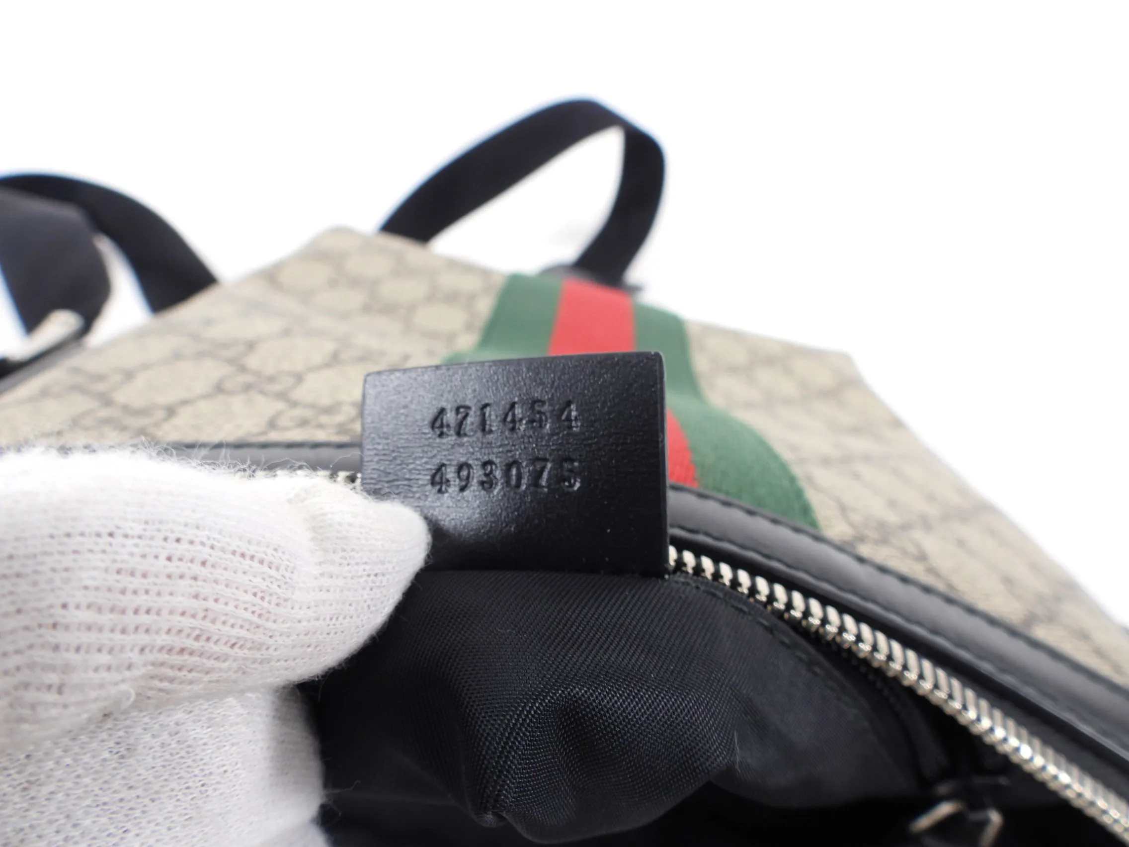 Gucci Monogram Supreme Web Stripe Small Messenger Bag