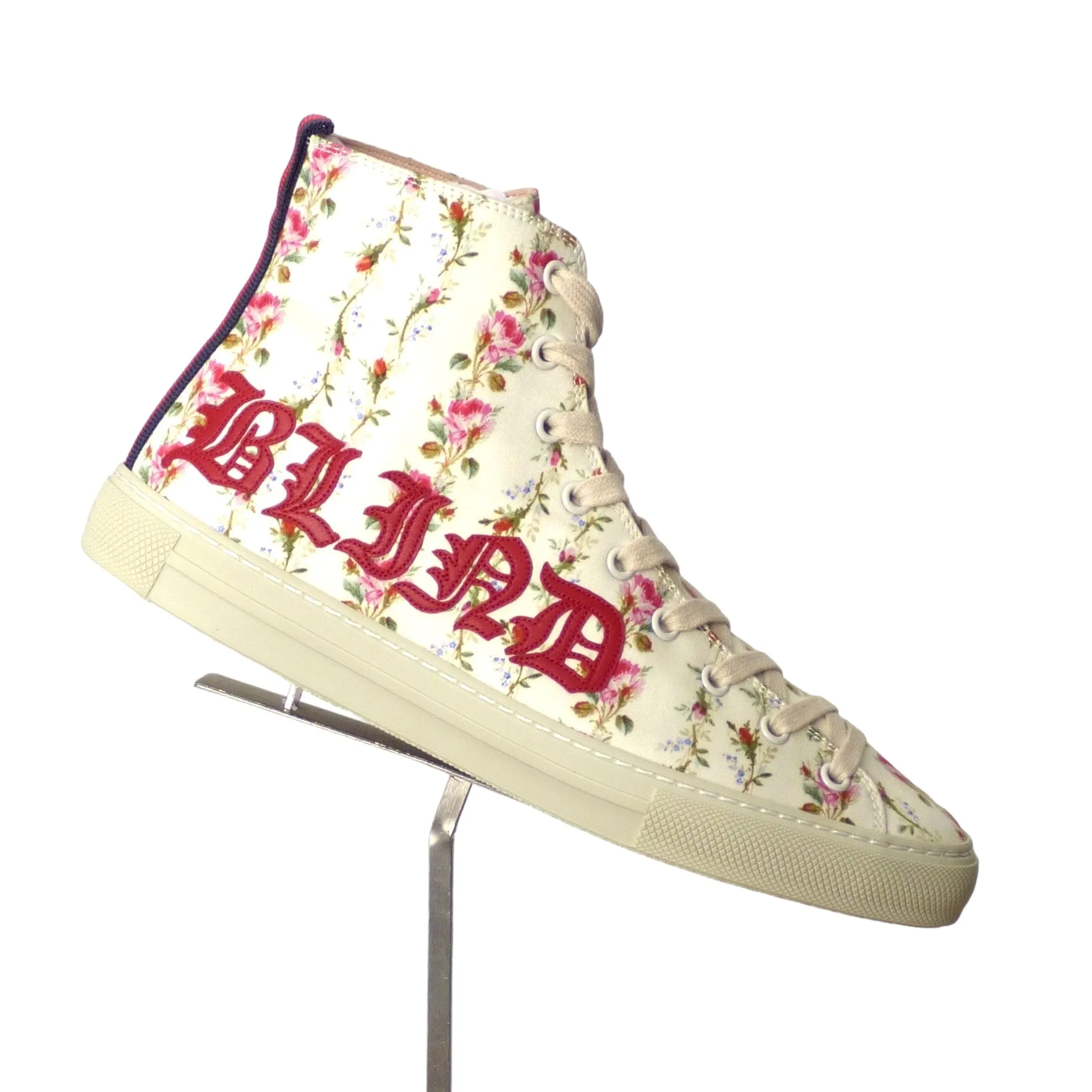 GUCCI- NIB Floral High Top Sneakers, Size US 38.5