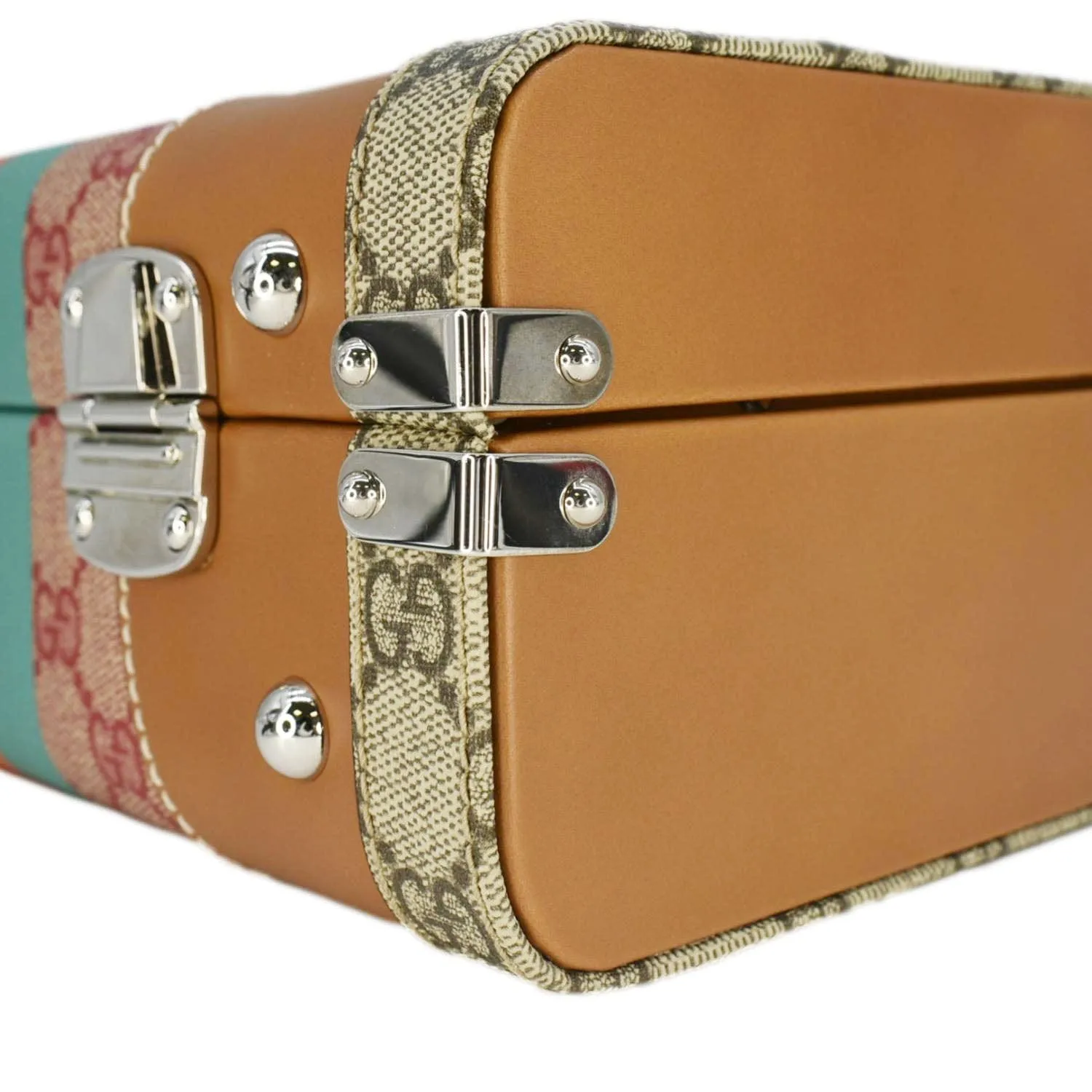 GUCCI Savoy GG Supreme Canvas Beauty Case Crossbody Bag Beige 722180