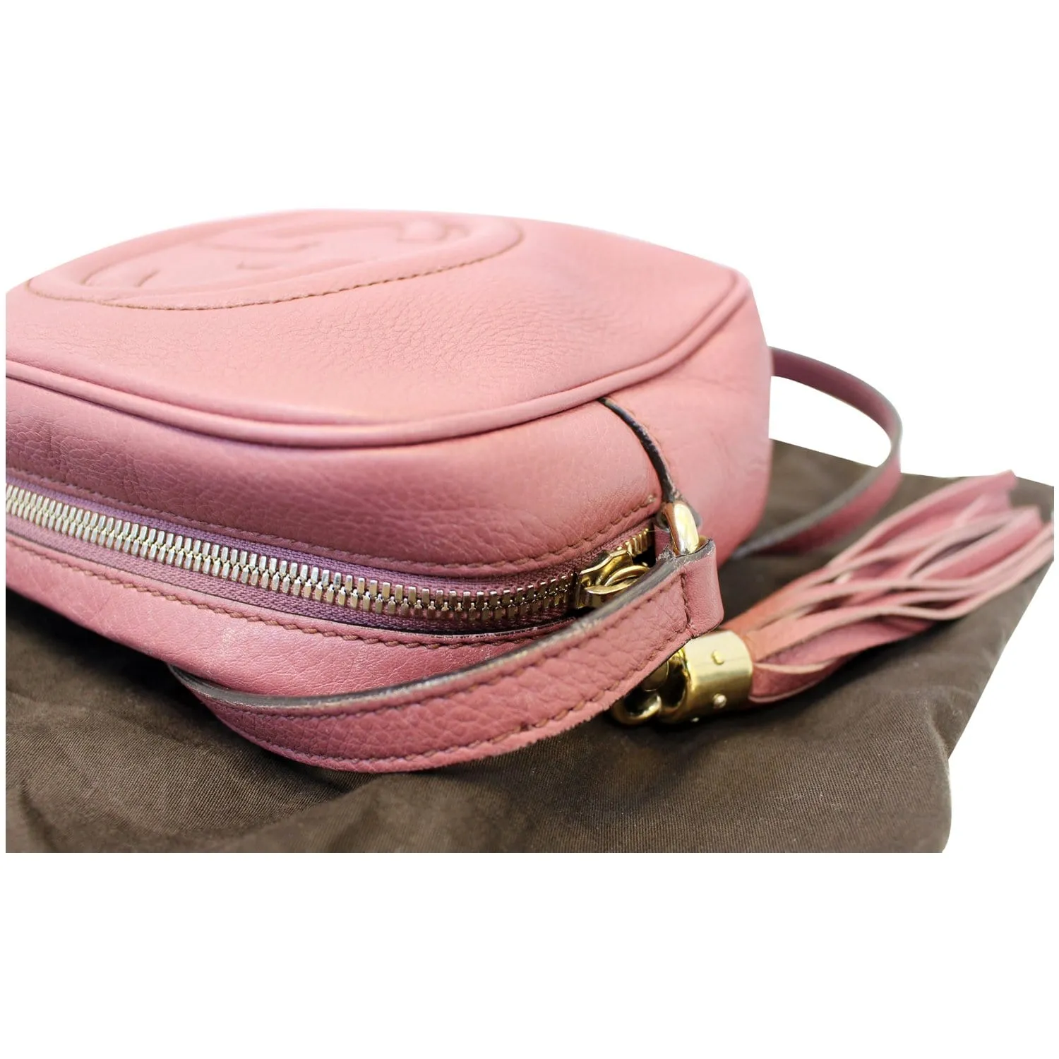 GUCCI Soho Disco Pebbled Leather Small Crossbody Bag 308364