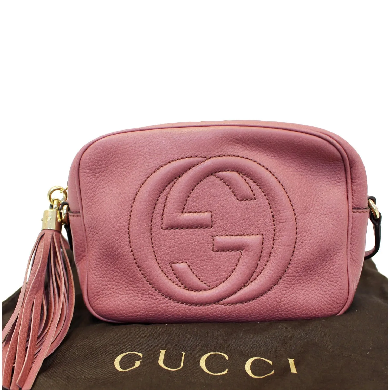 GUCCI Soho Disco Pebbled Leather Small Crossbody Bag 308364