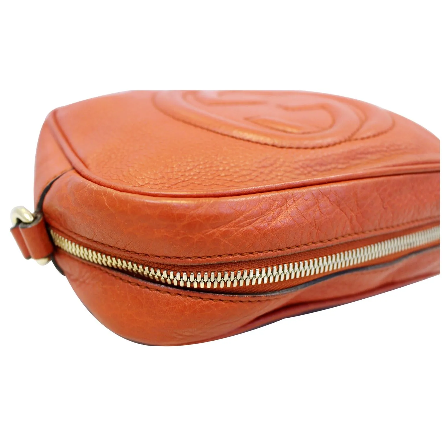 GUCCI Soho Disco Pebbled Leather Small Crossbody Bag