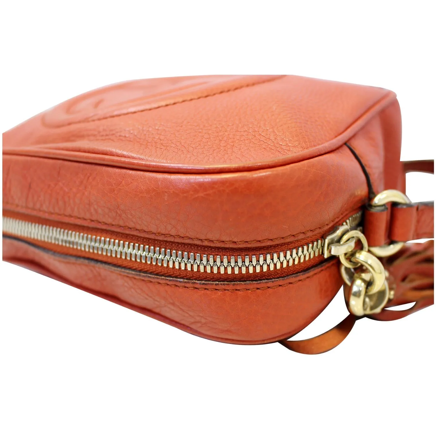 GUCCI Soho Disco Pebbled Leather Small Crossbody Bag