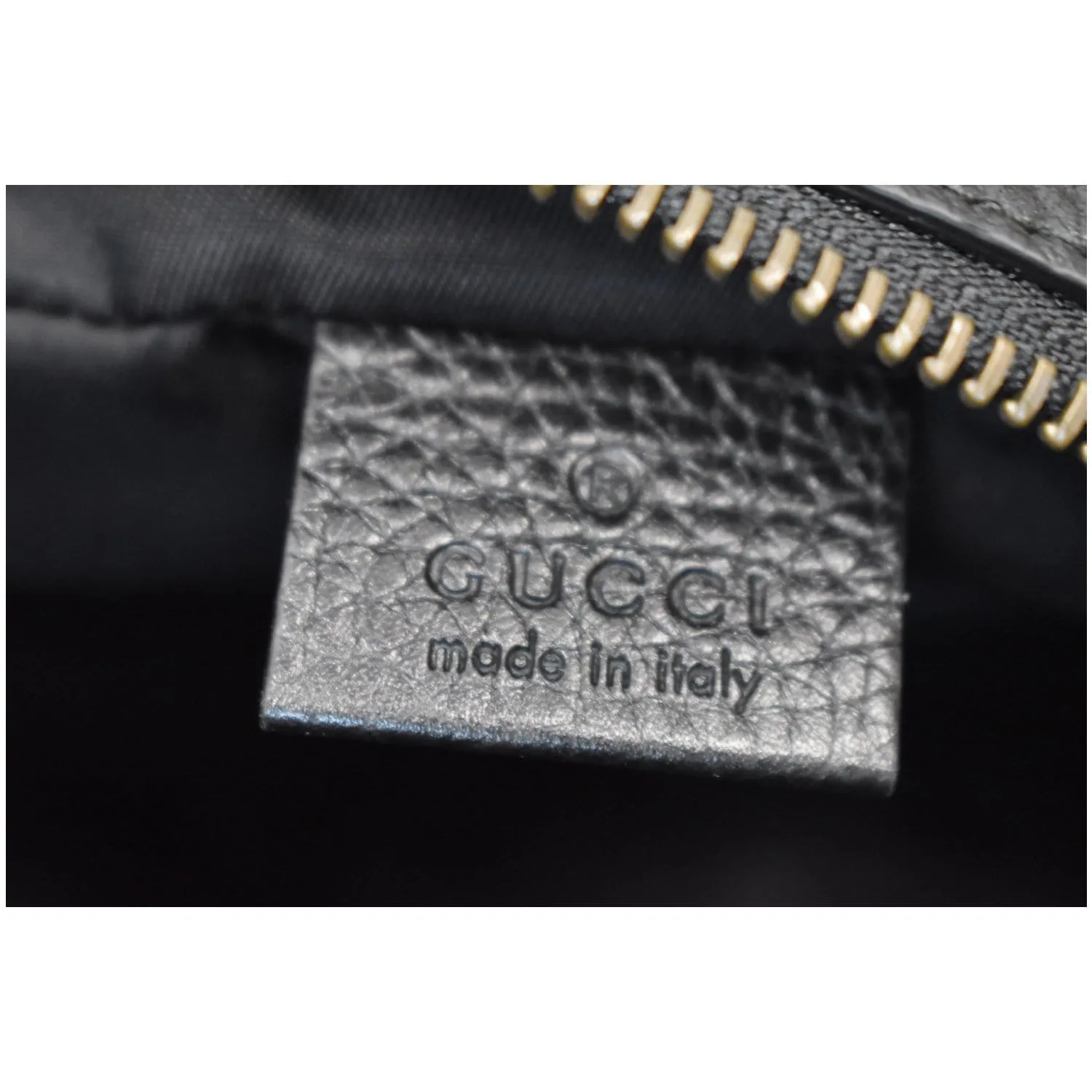 GUCCI Soho Disco Small Pebbled Leather Crossbody Bag Black 347994