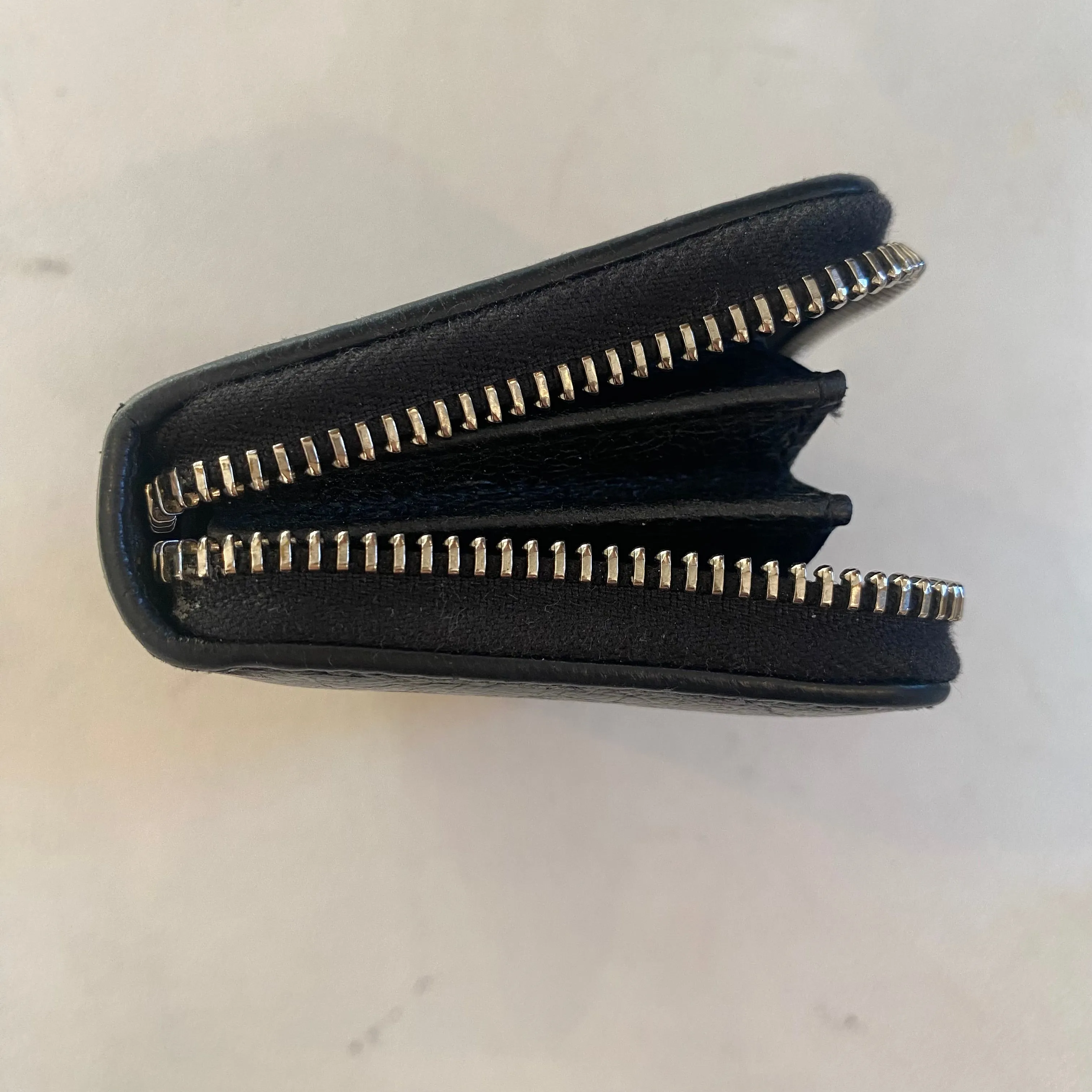 GUCCI Style 581530 Coin Case Wallet Interlocking G Leather Black Unisex