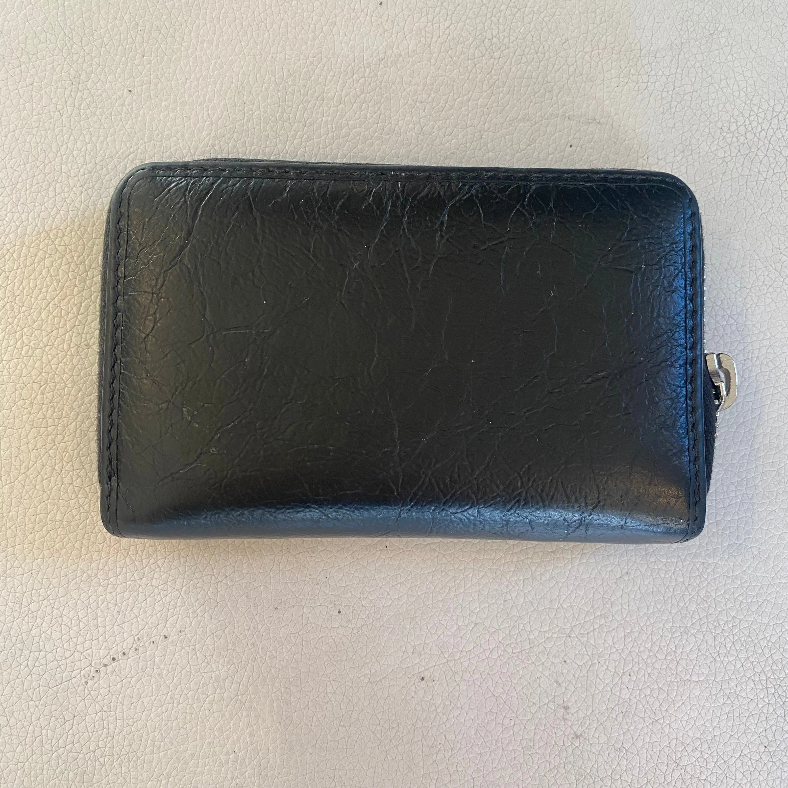 GUCCI Style 581530 Coin Case Wallet Interlocking G Leather Black Unisex