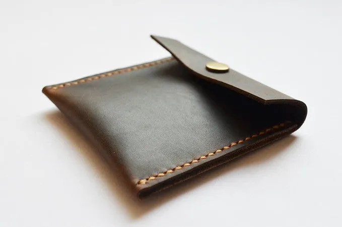Handmade Genuine Natural Leather Coin Holder, Leather Coin Organizer, Leather Coin Purse B10