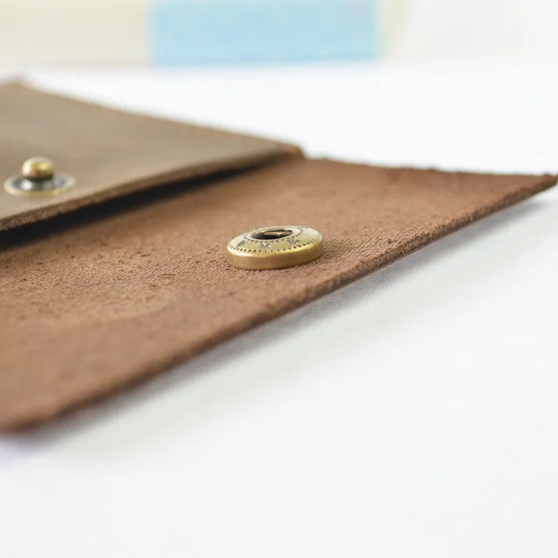 Handmade Genuine Natural Leather Coin Holder, Leather Coin Organizer, Leather Coin Purse B10