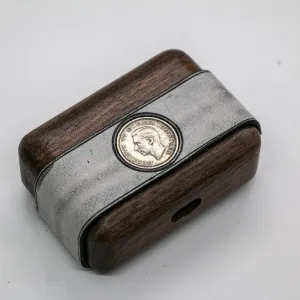 Handmade Leather Wood AirPods 1,2 Case with Coin Custom Leather AirPods 1,2 Case Airpod Case Cover