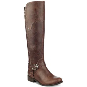 Harson Wide-Calf Tall Boots Brown