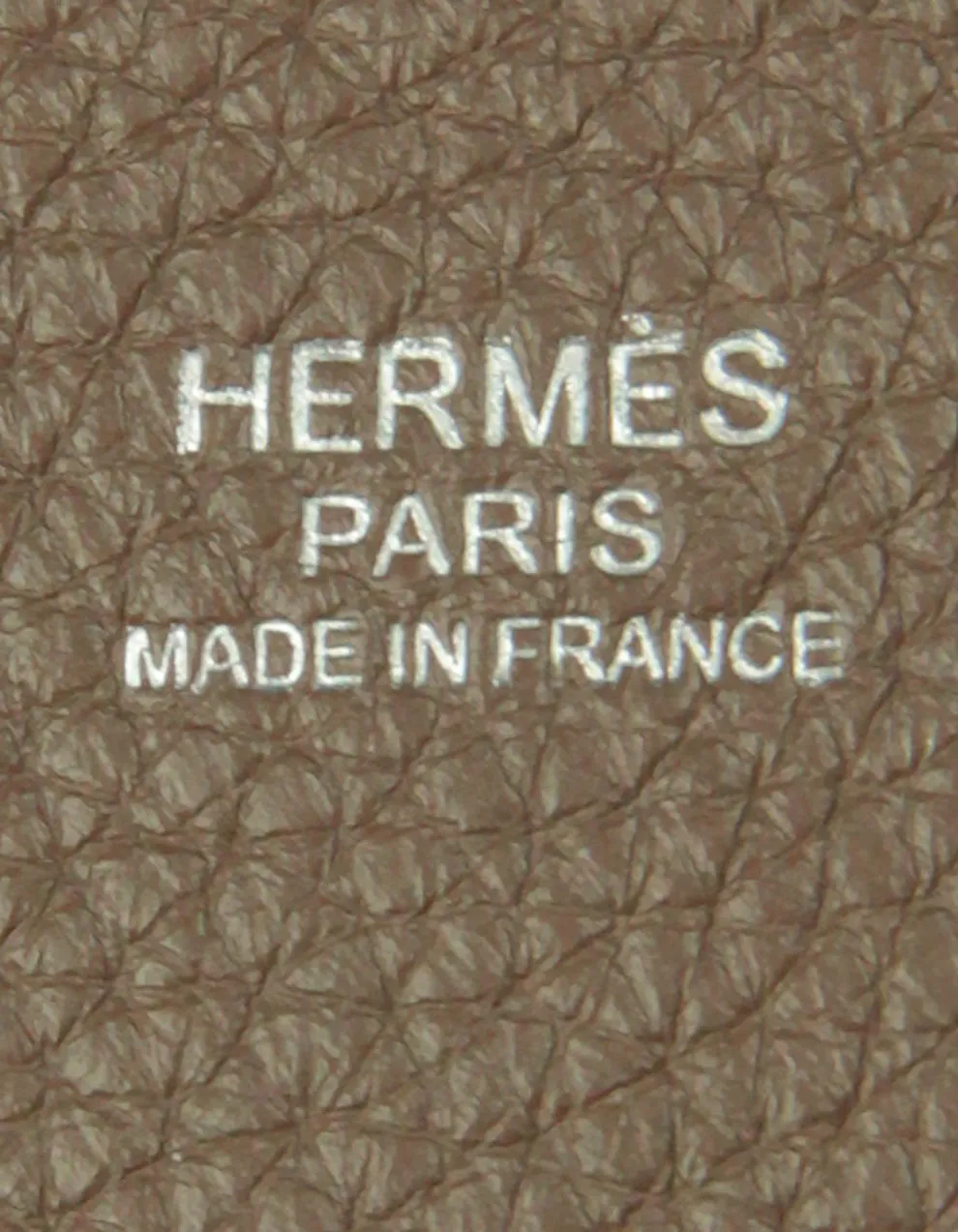 Hermes Etoupe Clemence Leather Evelyne III 29 PM Messenger Bag