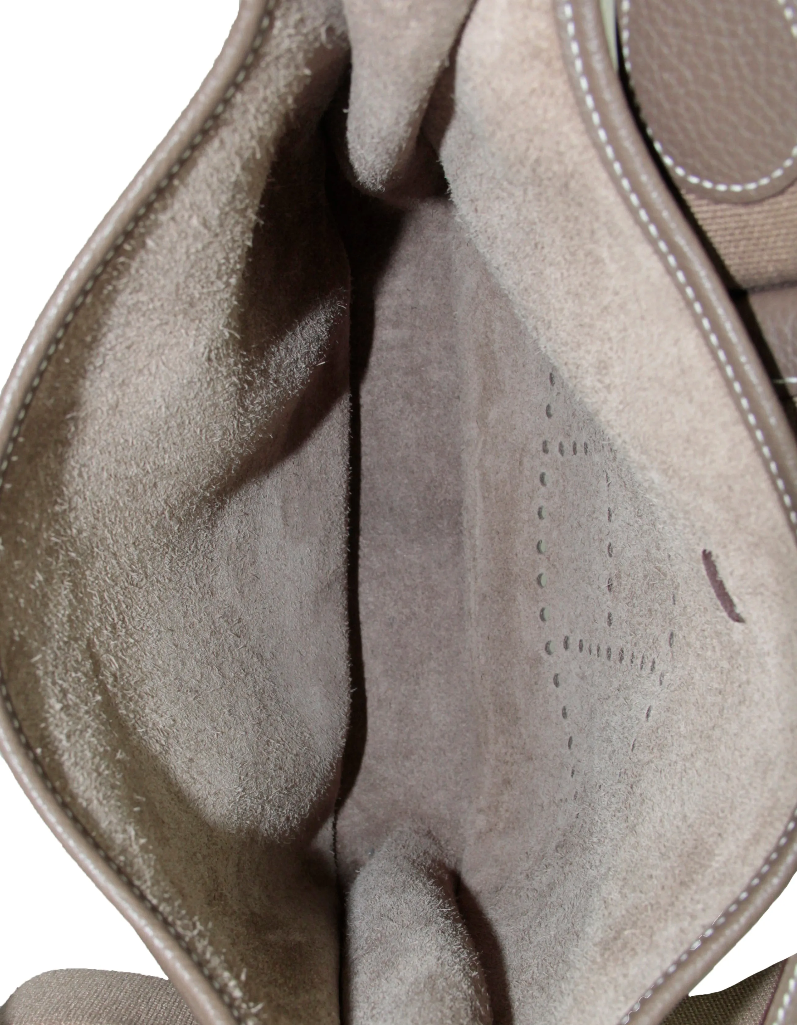Hermes Etoupe Clemence Leather Evelyne III 29 PM Messenger Bag