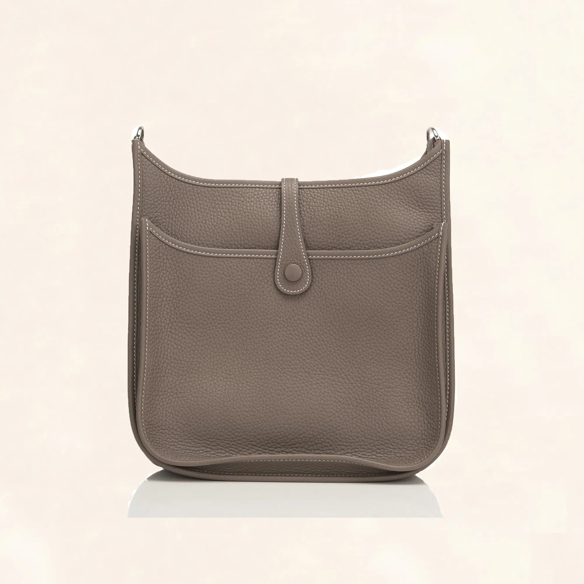Hermes Evelyne III PM Etoupe Clemence Palladium Hardware