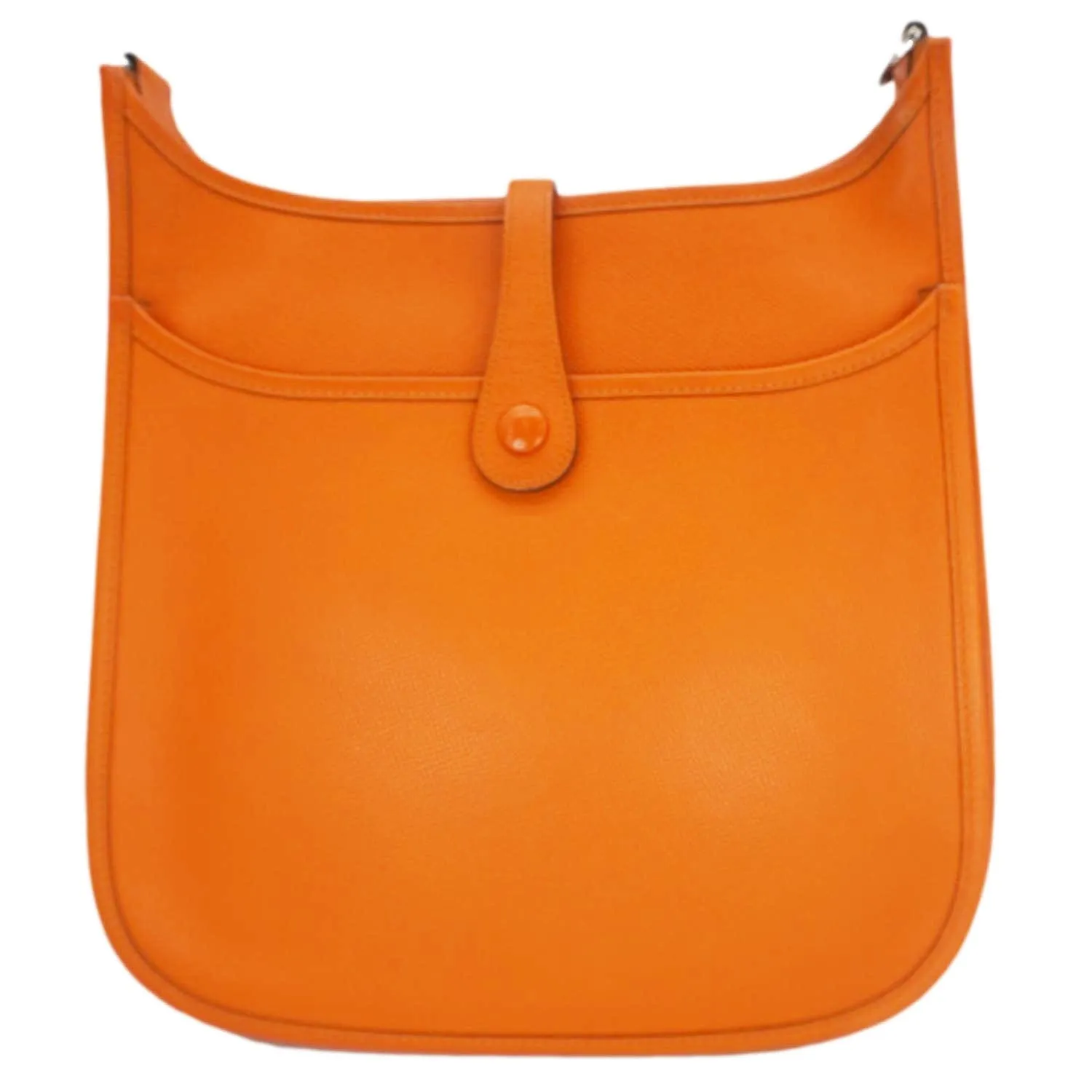 HERMES Evelyne PM Leather Crossbody Bag Orange