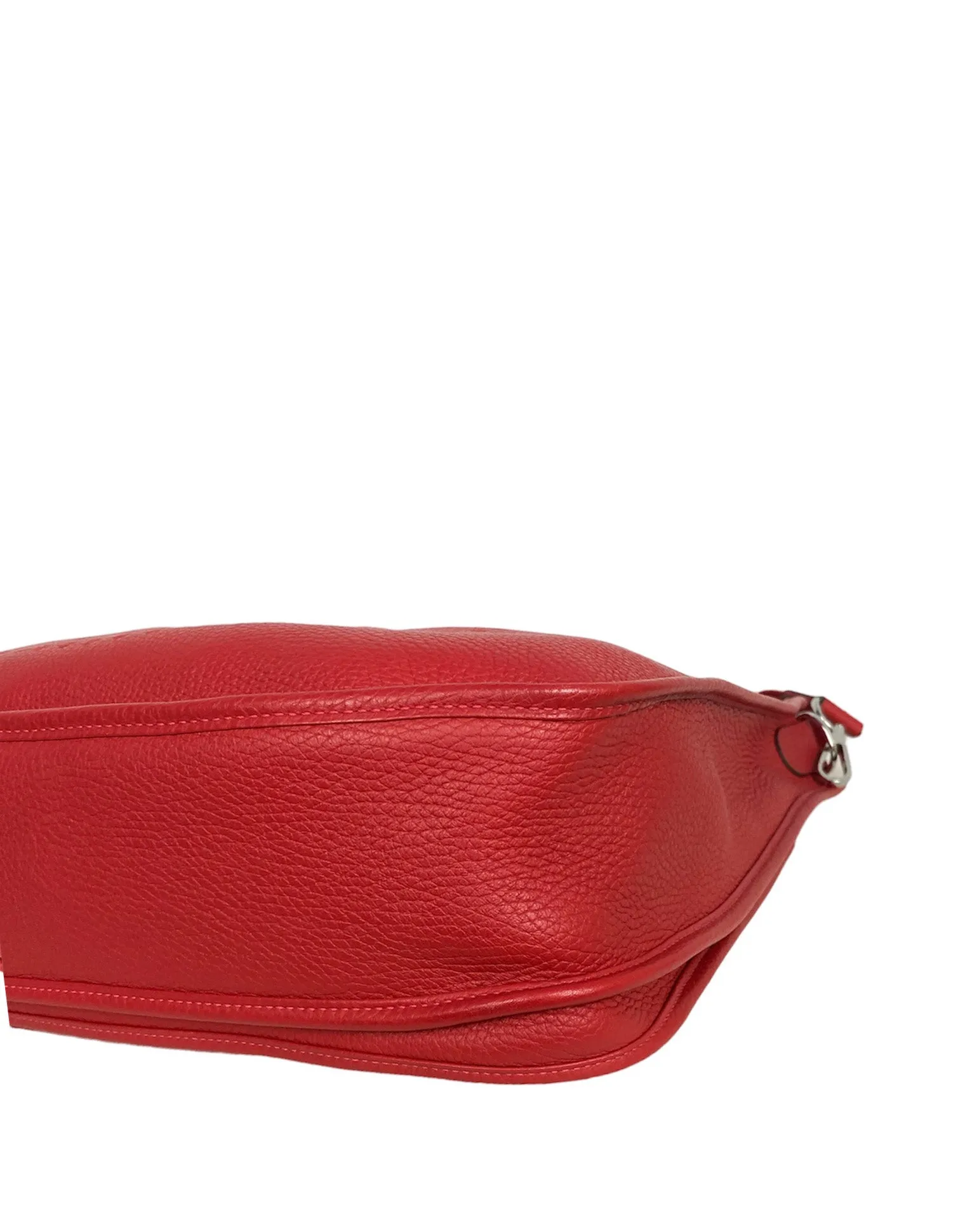 Hermes Red Clemence Leather Evelyne III GM Messenger Bag