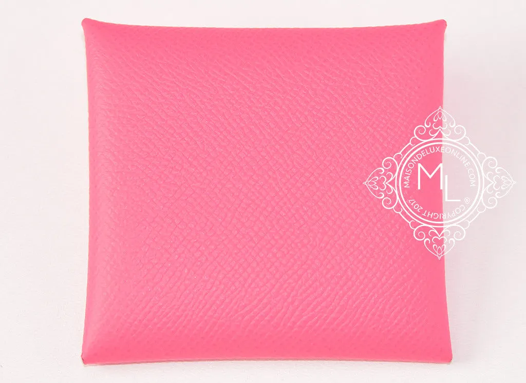 Hermes Rose Azalee Epsom Bastia Change Purse