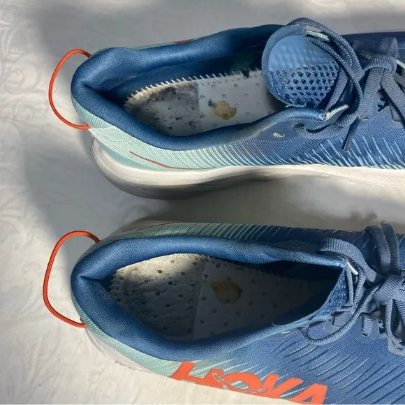 Hoka Men’s Rincon 3 Running Shoes 9.5 D Real Teal Eggshell Blue Green Sneakers