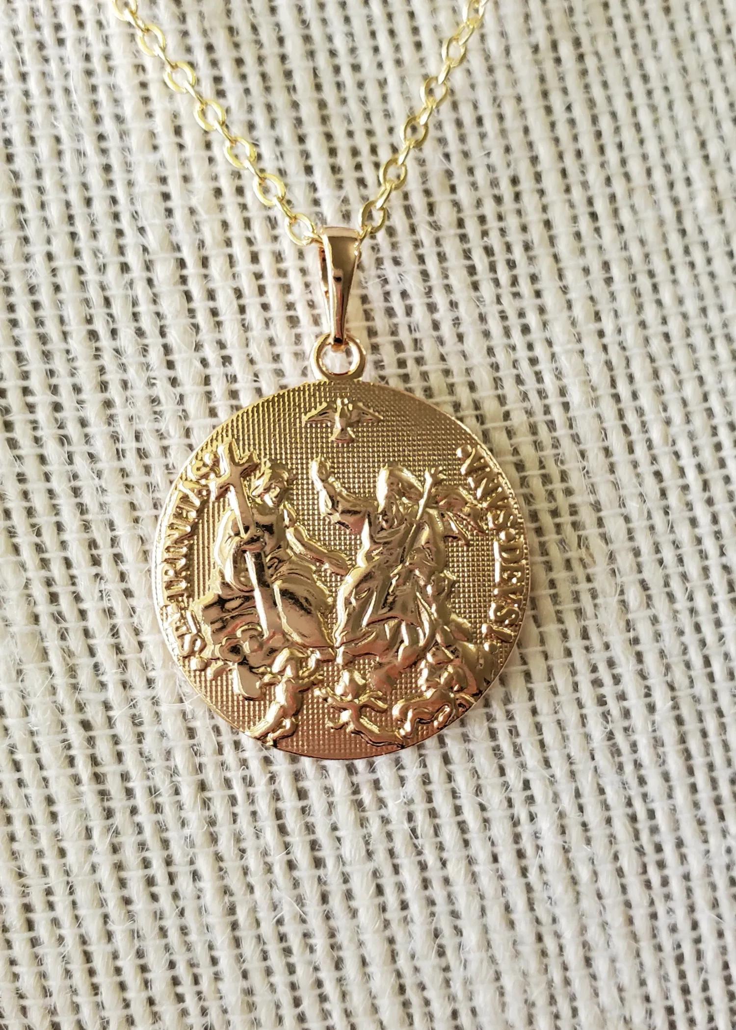 Holy Trinity Coin Necklace