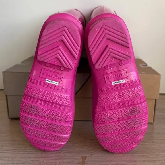 Hunter Original Tall Pink Buckle Kids Boots- SZ 5 Y- 6.5 W