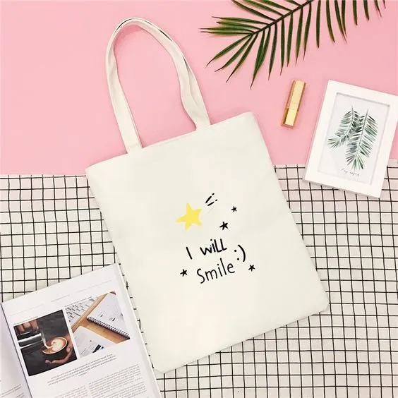 I Will Smile Tote Bag